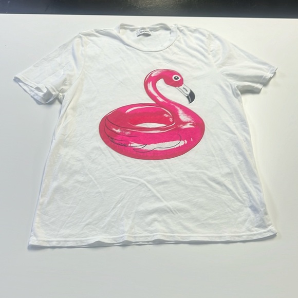 Lauren Moshi Croft Flamingo Floatie TShirt - Picture 2 of 8